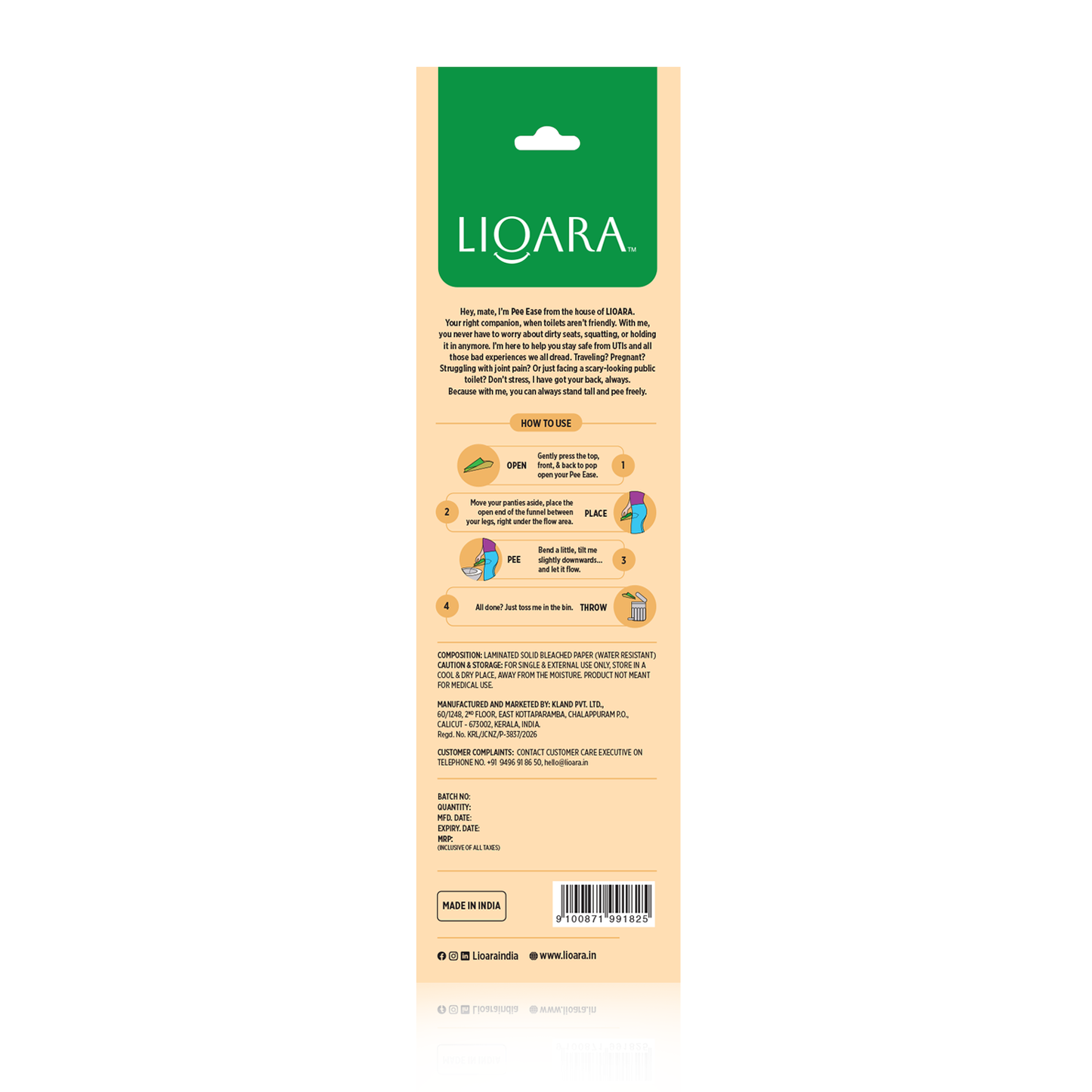 PeeEase Disposable Female Urination Device