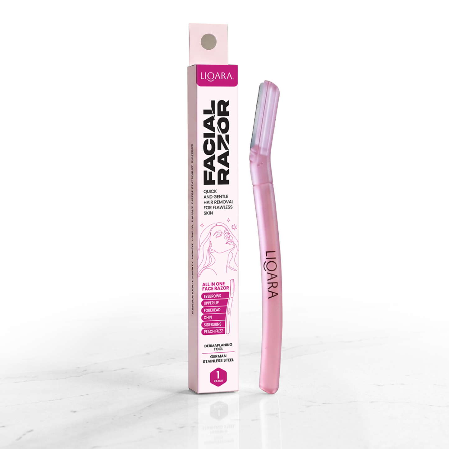 Glow Glide Face Razor Pink