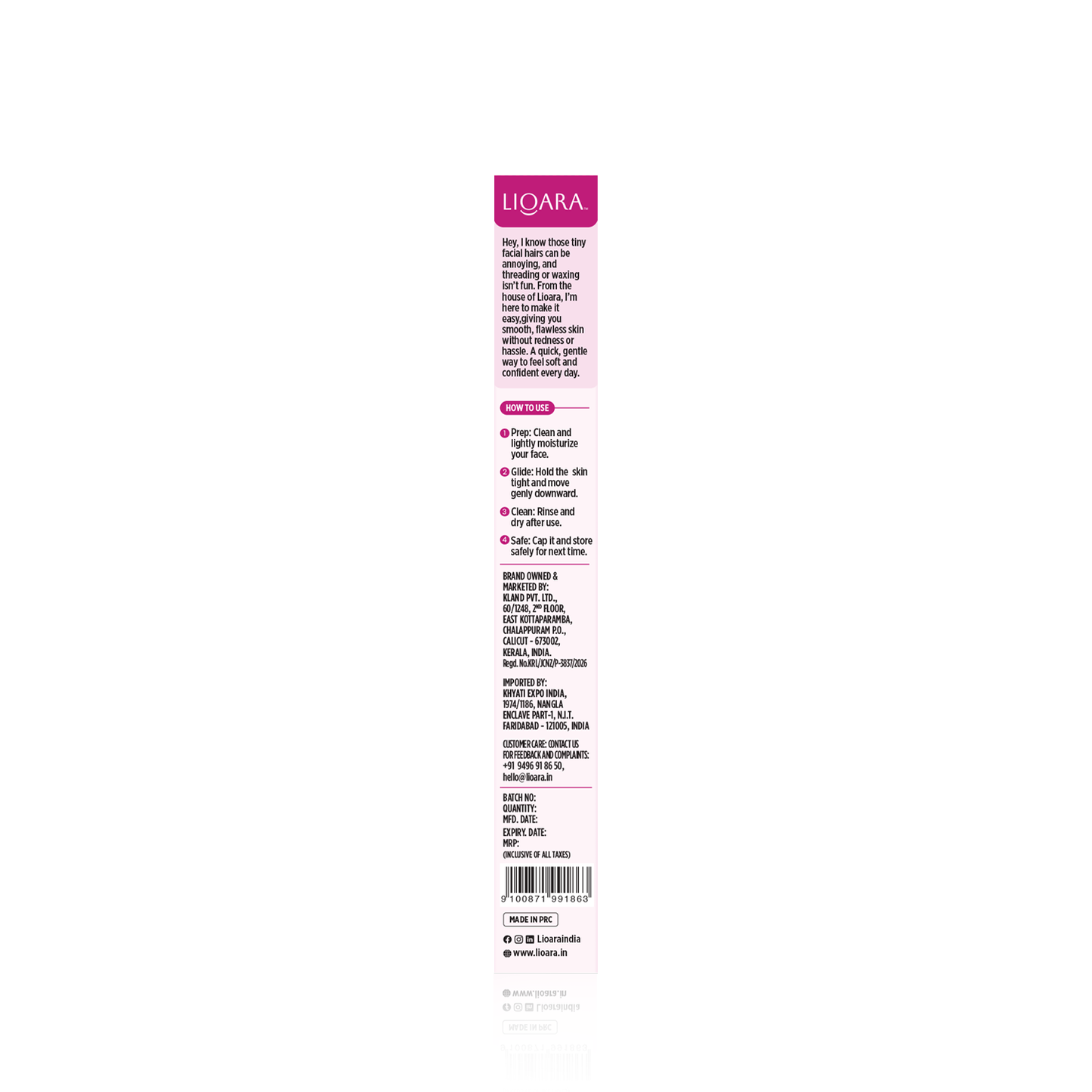 Glow Glide Face Razor Pink